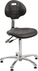 Bevco - Adjustable Chair - 18" Wide x 17-1/4" Deep, Polyurethane Seat, Black - Eagle Tool & Supply