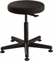 Bevco - 15" Wide x 15" Deep x 24 to 34" High, Reinforced Plastic Base, Adjustable Seat Stool - Fabric Seat, Black - Eagle Tool & Supply