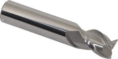 Accupro - 1/2", 3 Flute, Single End, Solid Carbide, 0.02" Corner Radius End Mill - 2-1/2" OAL, 40° Helix, Right Hand Flute, 5/8" LOC, Right Hand Cut - Eagle Tool & Supply
