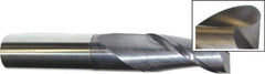 Accupro - 1", 2 Flute, Single End, Solid Carbide, 1/8" Corner Radius End Mill - 4" OAL, 40° Helix, Right Hand Flute, 1-3/4" LOC, Right Hand Cut - Eagle Tool & Supply