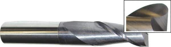 Accupro - 5/8", 2 Flute, Single End, Solid Carbide, 0.09" Corner Radius End Mill - 3-1/2" OAL, 40° Helix, Right Hand Flute, 1-1/4" LOC, Right Hand Cut - Eagle Tool & Supply
