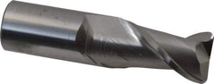 Accupro - 1", 2 Flute, Single End, Solid Carbide, 1/8" Corner Radius End Mill - 4" OAL, 40° Helix, Right Hand Flute, 1-3/4" LOC, Right Hand Cut - Eagle Tool & Supply