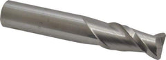 Accupro - 1/2", 2 Flute, Single End, Solid Carbide, 0.06" Corner Radius End Mill - 3" OAL, 40° Helix, Right Hand Flute, 1" LOC, Right Hand Cut - Eagle Tool & Supply