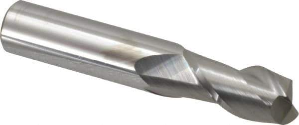 Accupro - 5/8", 2 Flute, Single End, Solid Carbide, 0.02" Corner Radius End Mill - 3-1/2" OAL, 40° Helix, Right Hand Flute, 1-1/4" LOC, Right Hand Cut - Eagle Tool & Supply