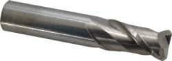 Accupro - 3/4", 2 Flute, Single End, Solid Carbide, 1/8" Corner Radius End Mill - 4" OAL, 40° Helix, Right Hand Flute, 1-1/2" LOC, Right Hand Cut - Eagle Tool & Supply