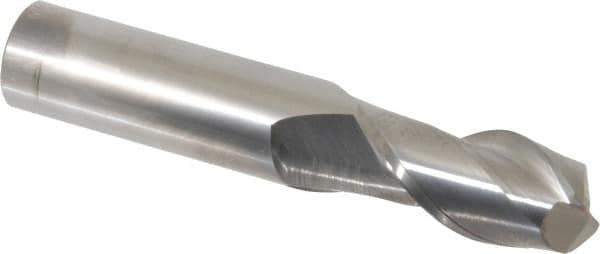 Accupro - 3/4", 2 Flute, Single End, Solid Carbide, 0.015" Corner Radius End Mill - 4" OAL, 40° Helix, Right Hand Flute, 1-1/2" LOC, Right Hand Cut - Eagle Tool & Supply