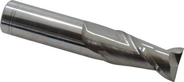 Accupro - 3/4", 2 Flute, Single End, Solid Carbide, 0.02" Corner Radius End Mill - 4" OAL, 40° Helix, Right Hand Flute, 1-1/2" LOC, Right Hand Cut - Eagle Tool & Supply
