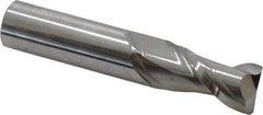 Accupro - 3/4", 2 Flute, Single End, Solid Carbide, 0.03" Corner Radius End Mill - 4" OAL, 40° Helix, Right Hand Flute, 1-1/2" LOC, Right Hand Cut - Eagle Tool & Supply