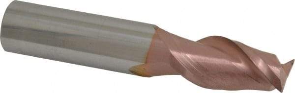 Accupro - 3/4", 2 Flute, Single End, Solid Carbide, 0.03" Corner Radius End Mill - 4" OAL, 40° Helix, Right Hand Flute, 1-1/2" LOC, Right Hand Cut - Eagle Tool & Supply