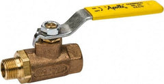 Apollo - 3/8" Pipe, Standard Port, Bronze Standard Ball Valve - 2 Piece, Inline - One Way Flow, MNPT x FNPT Ends, Lever Handle, 600 WOG, 150 WSP - Eagle Tool & Supply