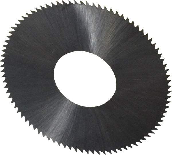 Made in USA - 1-3/4" Diam x 0.006" Blade Thickness x 5/8" Arbor Hole Diam, 90 Tooth Slitting and Slotting Saw - Arbor Connection, Right Hand, Uncoated, High Speed Steel, Concave Ground, Contains Keyway - Eagle Tool & Supply