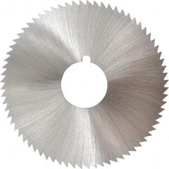 Made in USA - 2-3/4" Diam x 0.072" Blade Thickness x 3/4" Arbor Hole Diam, 72 Tooth Slitting and Slotting Saw - Arbor Connection, Right Hand, Uncoated, High Speed Steel, Concave Ground, Contains Keyway - Eagle Tool & Supply