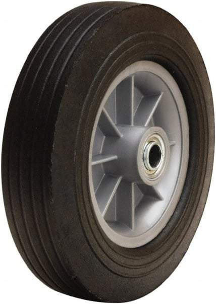 Hamilton - 10 Inch Diameter x 2-3/4 Inch Wide, Rubber on Polypropylene Caster Wheel - 500 Lb. Capacity, 3-1/4 Inch Hub Length, 3/4 Inch Axle Diameter, Ball Bearing - Eagle Tool & Supply
