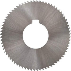 Made in USA - 2-3/4" Diam x 0.032" Blade Thickness x 1" Arbor Hole Diam, 72 Tooth Slitting and Slotting Saw - Arbor Connection, Right Hand, Uncoated, High Speed Steel, Concave Ground, Contains Keyway - Eagle Tool & Supply