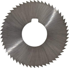 Made in USA - 2-3/4" Diam x 0.025" Blade Thickness x 1" Arbor Hole Diam, 56 Tooth Slitting and Slotting Saw - Arbor Connection, Right Hand, Uncoated, High Speed Steel, Concave Ground, Contains Keyway - Eagle Tool & Supply