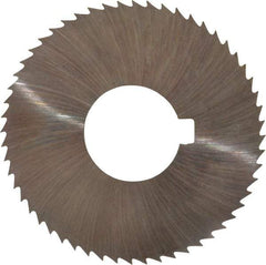 Made in USA - 2-3/4" Diam x 0.045" Blade Thickness x 1" Arbor Hole Diam, 56 Tooth Slitting and Slotting Saw - Arbor Connection, Right Hand, Uncoated, High Speed Steel, Concave Ground, Contains Keyway - Eagle Tool & Supply