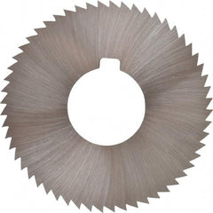 Made in USA - 2-3/4" Diam x 0.064" Blade Thickness x 1" Arbor Hole Diam, 56 Tooth Slitting and Slotting Saw - Arbor Connection, Right Hand, Uncoated, High Speed Steel, Concave Ground, Contains Keyway - Eagle Tool & Supply