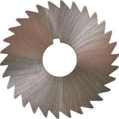 Made in USA - 1-3/4" Diam x 1/16" Blade Thickness x 1/2" Arbor Hole Diam, 30 Tooth Slitting and Slotting Saw - Arbor Connection, Right Hand, Uncoated, High Speed Steel, Concave Ground, Contains Keyway - Eagle Tool & Supply