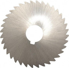 Made in USA - 4" Diam x 1/16" Blade Thickness x 1" Arbor Hole Diam, 36 Tooth Slitting and Slotting Saw - Arbor Connection, Right Hand, Uncoated, High Speed Steel, Concave Ground, Contains Keyway - Eagle Tool & Supply