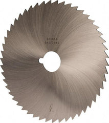 Made in USA - 6" Diam x 1/16" Blade Thickness x 1" Arbor Hole Diam, 50 Tooth Slitting and Slotting Saw - Arbor Connection, Right Hand, Uncoated, High Speed Steel, Concave Ground, Contains Keyway - Eagle Tool & Supply