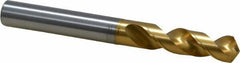 OSG - 9.75106mm 120° Spiral Flute Vanadium High Speed Steel Screw Machine Drill Bit - TiN Finish, Right Hand Cut, 43mm Flute Length, 93mm OAL, Faceted Point, Straight Shank - Eagle Tool & Supply