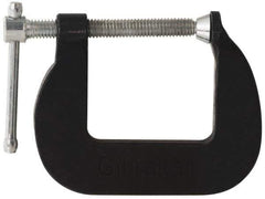 Gibraltar - Light-Duty 1-1/2" Max Opening, 1-1/2" Throat Depth, Cast Iron Standard C-Clamp - 850 Lb Capacity, 0" Min Opening, Standard Throat Depth - Eagle Tool & Supply