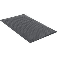 Wearwell - 5' Long x 3' Wide, Dry Environment, Anti-Fatigue Matting - Black, Vinyl with Urethane Sponge Base, Beveled on 4 Sides - Eagle Tool & Supply