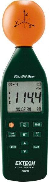 Extech - 8 Ghz Max, LCD Display, RF and EMF Meter - 9V Power Supply - Eagle Tool & Supply