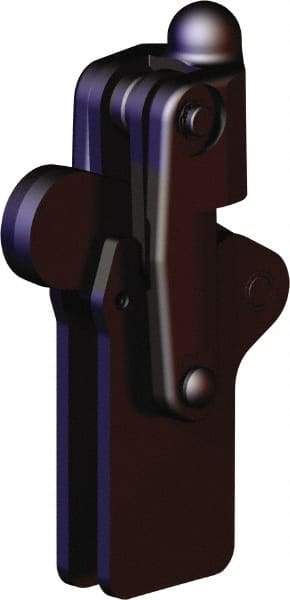 De-Sta-Co - 2,473 Lb Holding Capacity, Vertical Handle, Manual Hold Down Toggle Clamp - 200° Bar Opening, Weldable Base, Oxide Finish, Forged Alloy Steel - Eagle Tool & Supply