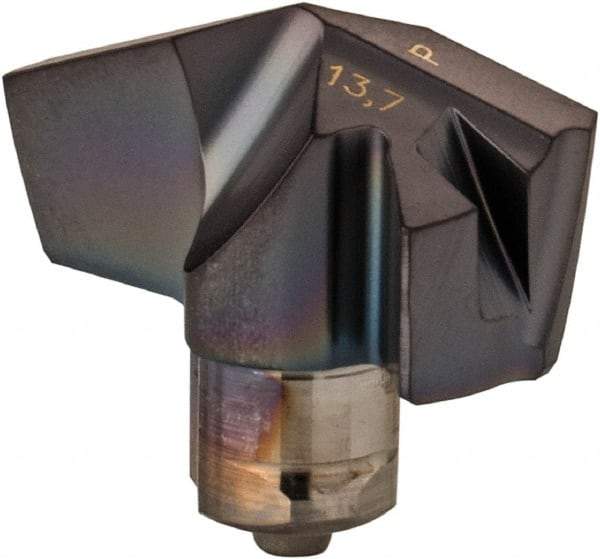 Iscar - Series ICP, 0.539" Diam Grade IC908 140° Replaceable Drill Tip - Carbide, TiAlN Finish, 13 Seat Size, Through Coolant - Eagle Tool & Supply