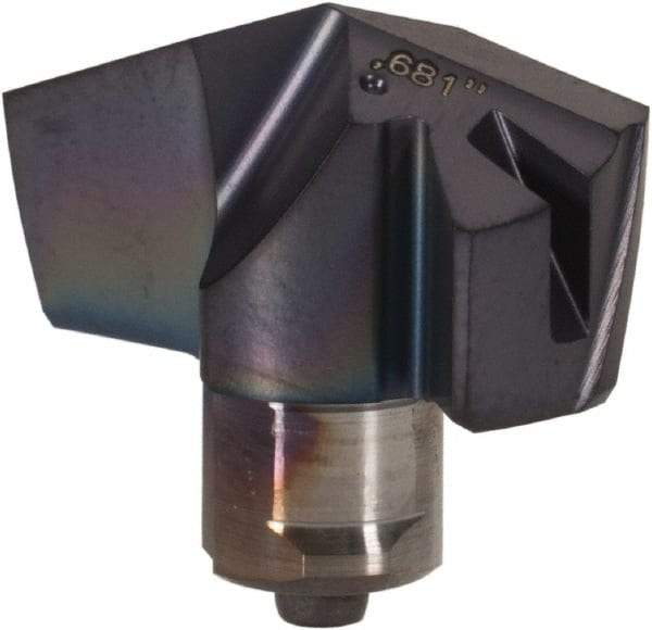Iscar - Series ICP, 0.681" Diam Grade IC908 140° Replaceable Drill Tip - Carbide, TiAlN Finish, 17 Seat Size, Through Coolant - Eagle Tool & Supply