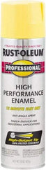Rust-Oleum - Safety Yellow, Gloss, Rust Proof Enamel Spray Paint - 14 Sq Ft per Can, 15 oz Container, Use on Multipurpose - Eagle Tool & Supply