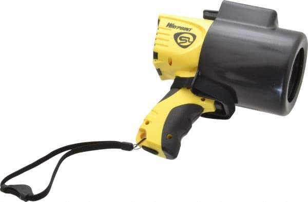 Streamlight - White LED Bulb, 550 Lumens, Spotlight/Lantern Flashlight - Yellow Plastic Body, 4 C Alkaline Batteries Not Included - Eagle Tool & Supply