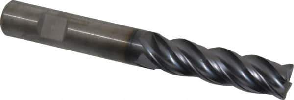Kennametal - 5/8", 4 Flute, Solid Carbide, 0.06" Corner Radius End Mill - 5" OAL, 2-1/4" LOC - Eagle Tool & Supply