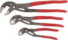 Knipex - 3 Piece Pipe Wrench & Water Pump Plier Set - Comes in Plastic Deep-Drawn Packaging - Eagle Tool & Supply