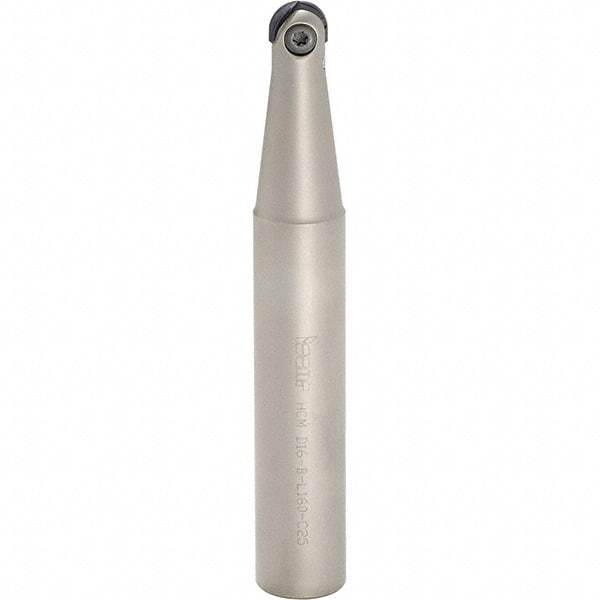Iscar - 1" Cut Diam, 1-1/4" Shank Diam, 1" OAL, Indexable Ball Nose End Mill - 5" Head Length, Straight Shank, HCM D1.0 Toolholder, HBF-QF, HBR-QF, HCD-QF, HCR Insert - Eagle Tool & Supply