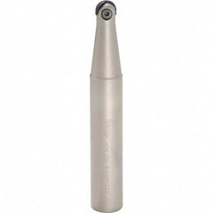 Iscar - 1" Cut Diam, 1-1/4" Shank Diam, 1" OAL, Indexable Ball Nose End Mill - 5" Head Length, Straight Shank, HCM D1.0 Toolholder, HBF-QF, HBR-QF, HCD-QF, HCR Insert - Eagle Tool & Supply