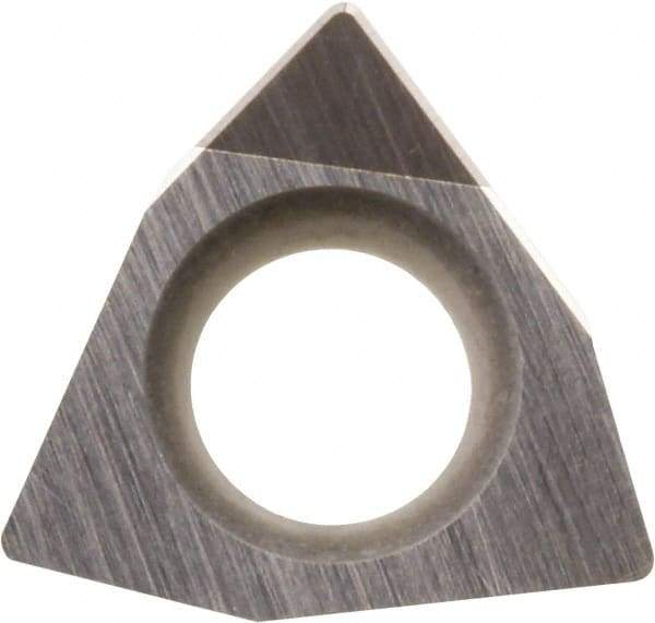 Kyocera - WBGW1.51.51 Grade KBN25M CBN Turning Insert - Megacoat Finish, 80° Trigon, 3/16" Inscr Circle, 3/32" Thick, 1/64" Corner Radius - Eagle Tool & Supply
