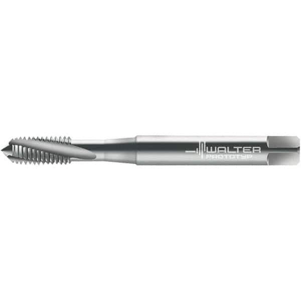 Walter-Prototyp - #4-48 DIN 2184-1 3 Flute 3B Semi-Bottoming Spiral Flute Tap - High Speed Steel, Uncoated, 57.16mm OAL, Right Hand Flute, Right Hand Thread, 2.290, Series 23400 - Eagle Tool & Supply