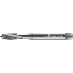 Walter-Prototyp - #4-48 DIN 2184-1 3 Flute 3B Semi-Bottoming Spiral Flute Tap - High Speed Steel, Uncoated, 57.16mm OAL, Right Hand Flute, Right Hand Thread, 2.290, Series 23400 - Eagle Tool & Supply