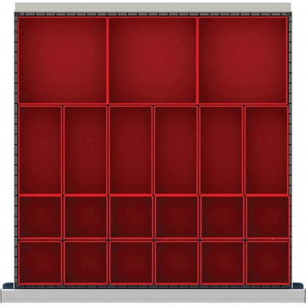 LISTA - 21-Compartment Drawer Divider Layout for 2.17" High Drawers - Eagle Tool & Supply