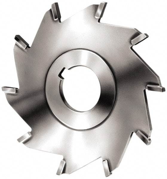 Made in USA - 3" Diam x 1/8" Blade Thickness x 1" Arbor Hole Diam, 6 Tooth Slitting and Slotting Saw - Arbor Connection, Right Hand, Uncoated, Carbide-Tipped, Contains Keyway - Eagle Tool & Supply