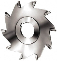 Made in USA - 6" Diam x 3/16" Blade Thickness x 1-1/4" Arbor Hole Diam, 8 Tooth Slitting and Slotting Saw - Arbor Connection, Right Hand, Uncoated, Carbide-Tipped, Contains Keyway - Eagle Tool & Supply