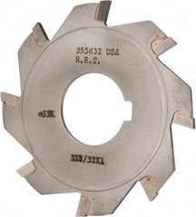 Made in USA - 3" Diam x 3/32" Blade Thickness x 1" Arbor Hole Diam, 8 Tooth Slitting and Slotting Saw - Arbor Connection, Right Hand, Uncoated, Carbide-Tipped, Contains Keyway - Eagle Tool & Supply