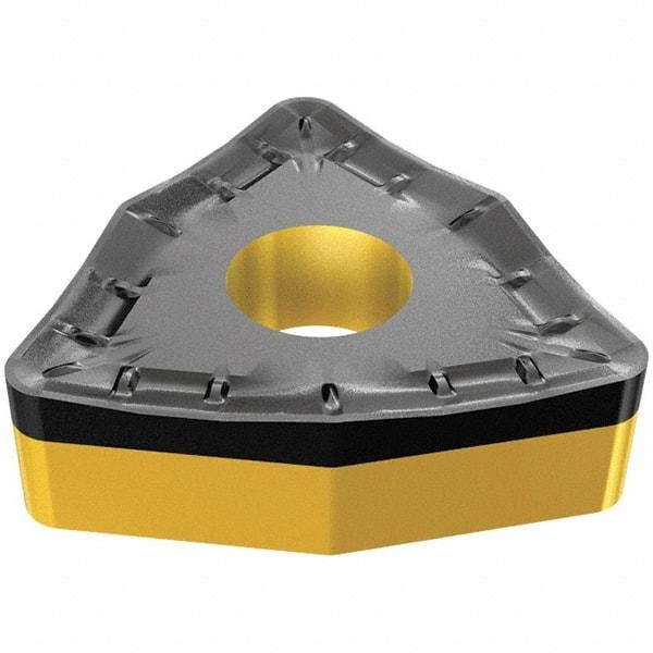 Iscar - WNMM432 NM Grade IC8250 Carbide Turning Insert - TiCN/Al2O3/TiN Finish, 80° Trigon, 1/2" Inscr Circle, 3/16" Thick, 1/32" Corner Radius - Eagle Tool & Supply