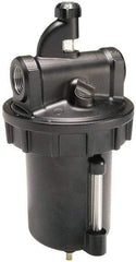 Parker - 3/4 NPT Port, 250 Max psi, Heavy-Duty Lubricator - Zinc Bowl with Sight Glass, Cast Aluminum Body, 325 CFM, 150°F Max, 4.97" Wide x 11.44" High - Eagle Tool & Supply