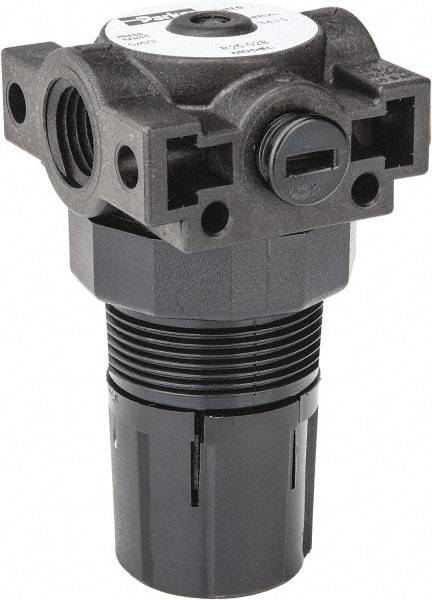 Parker - 1/4 NPT Port, Plastic Miniature Regulator - 0 to 60 psi Range, 150 Max psi Supply Pressure, 1/8" Gauge Port Thread, 1.6" Wide x 3.1" High - Eagle Tool & Supply