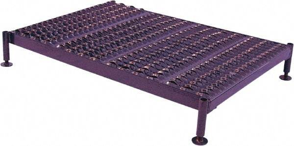 Ballymore - 9" 1 Step Work Platform - Work Platform, 500 Lb Capacity, 8" Platform Height, 24" Base Width x 24" Base Depth, Heavy-Duty Serrated Grating - Eagle Tool & Supply