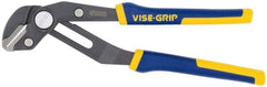 Irwin - 8" OAL, 1-3/4" Jaw Length, Groovelock Pliers - Serrated Jaw, Straight Head, ProTouch Handles - Eagle Tool & Supply