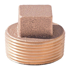 Merit Brass - Brass & Chrome Pipe Fittings Type: Square Head Plug Fitting Size: 2-1/2 - Eagle Tool & Supply